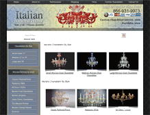 Tablet Screenshot of italian-lighting-center.com